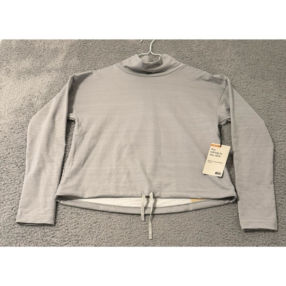 REI women's Take Your Time Pullover Beachstone Gray Heather Medium